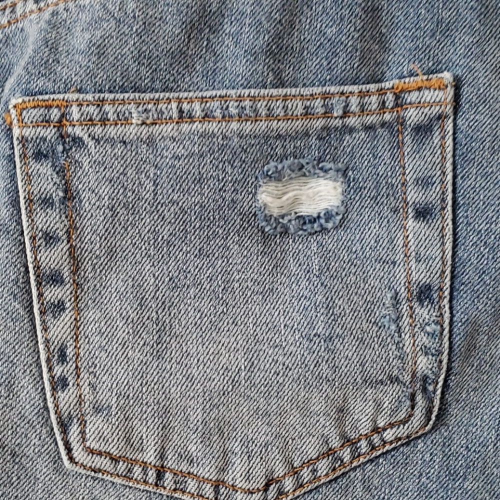 Free People Distressed Cut Off Mini Skirt Size 31 - Picture 7 of 11